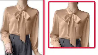 Beautiful Neck Tie Office Blouse for Sewing Lover | Sewing Tips and Techniques