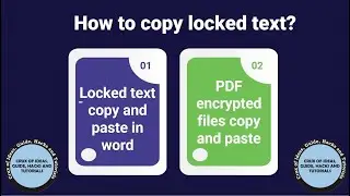 How to copy text from locked PDF file. A very easy trick for youtubers