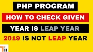 PHP Program to check Leap Year