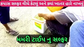 વાવણી ના કપાસ માટે sulphur ll વીઘે કેટલું નાખવું જુવો વિડિઓ માં ll અલગ ટાઈપ નુ સલ્ફર