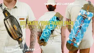 DIY Skateboard Fanny Pack + PDF SEWING PATTERN (and Yoga Fanny Pack)(EASY SEWING PROJECT)