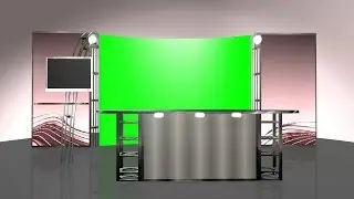 virtual studio background - green  blue screen effect 2