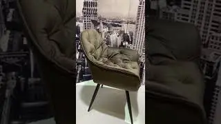 Крісло м'яке з підлокітниками CHIC, оксамит кольору шоколад PH-608 BK