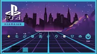 4K Amazing Synthwave Retro Road - Minefield | PS4 (Dynamic Theme) HD