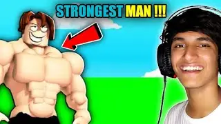 BECOMING STRONGEST MAN IN ROBLOX !! - STRONGMAN SIMULATOR [ VERY FUNNY ]