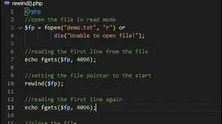 PHP | rewinddir function