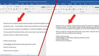 How to remove extra spaces in word between lines