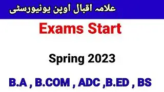 BA , B.COM ,ADC , EXAMS for spring 2023 || aiou exams dates for spring 2023