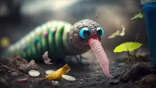 Worm Eating a Plastic #Science #Research #Biology #Biotechnology