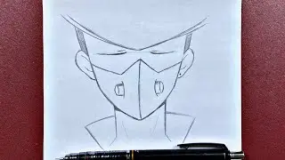 Easy anime drawing | how to draw cyber boy easy step-by-step