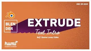 Blender | Kinetic Typography Tutorial | Extrude Text