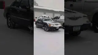 RWD Ripping Round In The Snow ❄️ Lifted Grand Marquis VS. A BLIZZARD!