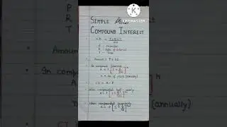 Simple Interest and Compound Interest Formulas 📖📖