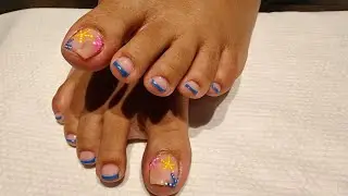 easy feet nailart full process #naildesign #trending #tutorial #viralvideo #diy #feet #nailart