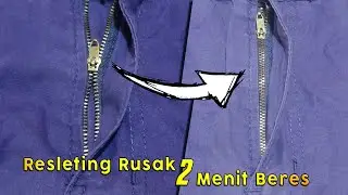 Cara cepat memperbaiki resleting celana rusak/los