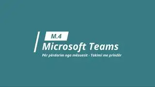 Microsoft Teams - Perdorimi i Ms Teams nga mesuesi - Video 4 Takimi me prinder