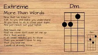 Extreme - More Than Words UKULELE TUTORIAL W/ LYRICS