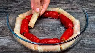 Ja kuvam sarmice sa listovima kupusa i paprikom. Svi traže moju tajnu!