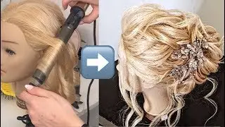 HOW TO MAKE A CURL BUN | HOW TO MAKE A BRIDAL BUN WITHOUT A ROLL | ROMANTIC BRIDAL UPDO | PEINADOS