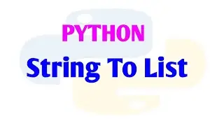 Write Python program || How to Convert String To List in Python programming