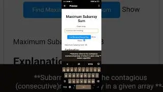sum of maximum value of subarray in a given array using html css and javascript#coding #creativity