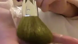 ASMR New Makeup Brush! (camera brushing and crinkles)