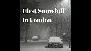 First Snow Fall Night View 2021 London UK