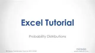 Excel Tutorial. Probability Distributions