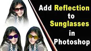 How do you draw a reflection on sunglasses?