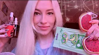 АСМР Ночевка с Подругой 🍒 Вечерний Уход за Личиком