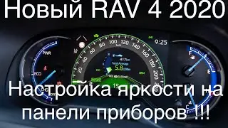 Toyota Rav 4 2020 brightness settings, where to see km Auto on the instrument panel, how to reset...