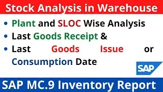 MC.9 Stock Analysis in SAP MM I MC.9 SAP MM Configuration I MC.9 SAP MM Report I Last GI and GR Date