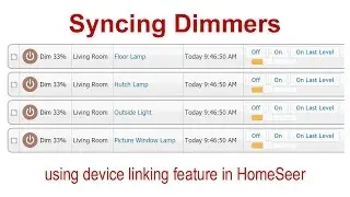 (HS3) Syncing Dimmers Together in HomeSeer