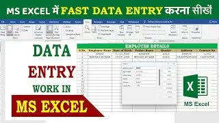 How to Data Entry Using Form in Microsoft Excel II Sameer Computer Gyan II