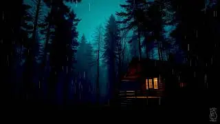 Sleep with Rain in a Cozy Fall Cabin | Rainy Woods Ambiance | 10 Hours | No Ads