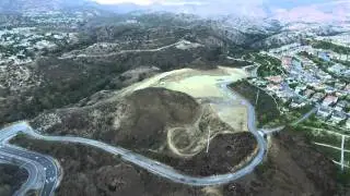 DJI phantom 4k flying over porter ranch , CA