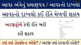 આવકના દાખલા નું ફોર્મ કેમ ભરવું ? how to apply for income certificate