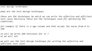 Manual testing for beginners day 5 II Software testing II Test design techniques