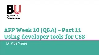 APP L10 (Part 11) – Using devtools for css