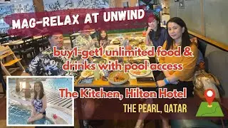 Brunch unlimited food and drinks with pool access at The Kitchen Hilton Hotel | The Pearl Qatar