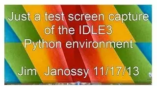 Python IDLE3 test -- screen capture