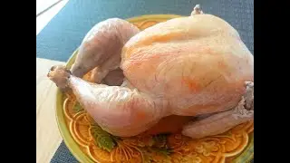 Курица на соли, запеченная в духовке. Сочная, пальчики оближешь! Быстрый, простой ужин.