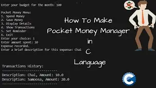 Pocket money manager in c language || C language project