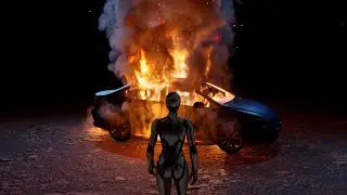 Unreal Engine 5.3 Real-Time Car on Fire Simulation with Niagara Fluids | RedefineFX