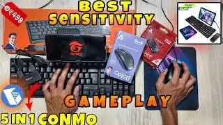 GG mouse pro Best Sensitivity || GG mouse pro Gameplay Free Fire 🔥5 in 1 Mobile Game Combo Unboxing