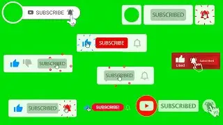 subscribe button green screen || subscribe bell intro