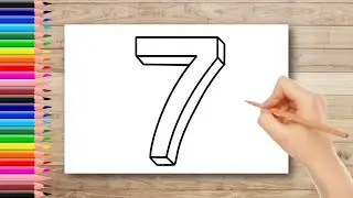 How to draw number '7' in 3D