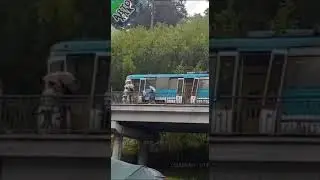 Очевидцы опубликовали кадры с места аварии в Кемерове, где на Логовом шоссе столкнулись трамваи