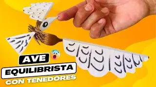 🐦‍⬛Cómo hacer un ave equilibrista🍴con tenedores 