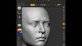 Head sculpt Zbrush timelapse